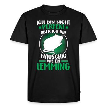 Lemming Not Perfect Vole Lemming - Men's Premium Organic T-Shirt - black - Front - Nico (187cm)