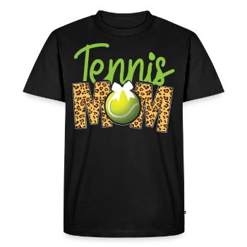 Funny Tennis Player Racket Mom - Men's Premium Organic T-Shirt - black - Front - Nico (187cm)