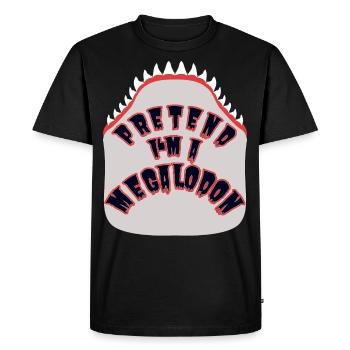 Pretend I'm a Megalodon – Shark Costume - Men's Premium Organic T-Shirt - black - Front - Nico (187cm)