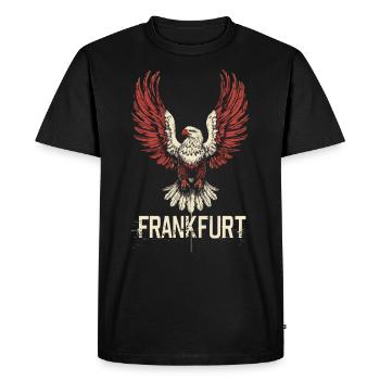 Francfort Adler Ascending FFM Garçons - T-shirt Premium bio Homme - noir - Devant - Nico (187cm)
