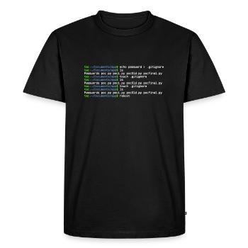 linux shell ls dot - T-shirt Premium bio Homme - noir - Devant - Nico (187cm)