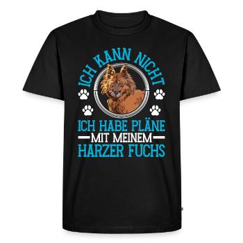 Harz Fox Plans with Old German Herding Dog - Men's Premium Organic T-Shirt - black - Front - Nico (187cm)