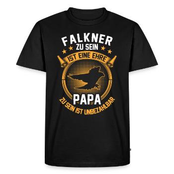 Falconer is an honor hawk hunt falconry - Men's Premium Organic T-Shirt - black - Front - Nico (187cm)