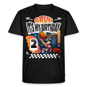 Basketball 2e anniversaire - T-shirt Premium bio Homme - noir - Devant - Nico (187cm)