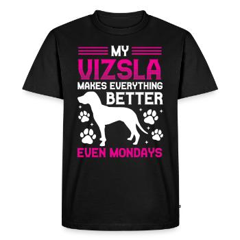 Magyar Vizsla rend tout meilleur Chien d’arrêt - T-shirt Premium bio Homme - noir - Devant - Nico (187cm)
