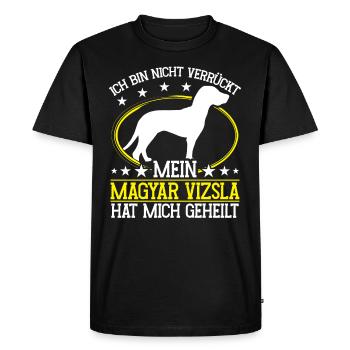 Magyar Vizsla m’a guéri chien d’arrêt - T-shirt Premium bio Homme - noir - Devant - Nico (187cm)