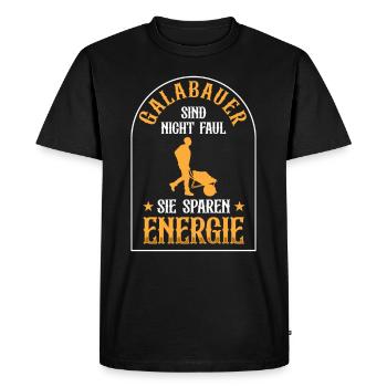Landscaping farmer is not lazy Landscaping - Men's Premium Organic T-Shirt - black - Front - Nico (187cm)