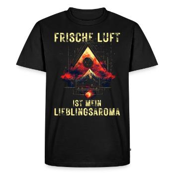 Air frais Arôme préféré Nature Randonnée Plein air - T-shirt Premium bio Homme - noir - Devant - Nico (187cm)