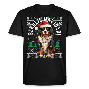 Bernois Navidad Noël Bouvier bernois - T-shirt Premium bio Homme - noir - Devant - Nico (187cm)