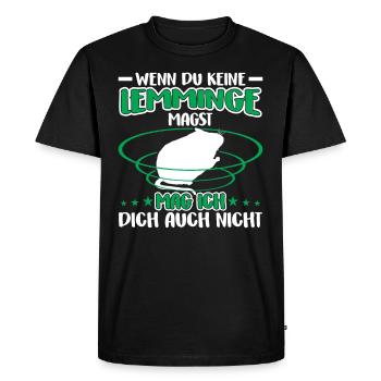 Lemming Don't Like Vole Lemming - Men's Premium Organic T-Shirt - black - Front - Nico (187cm)