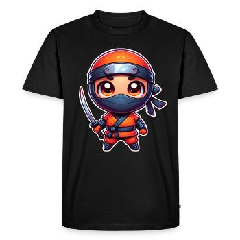 Ninja - T-shirt Premium bio Homme - noir - Devant - Nico (187cm)