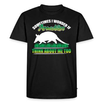 Tatous pensent à moi Tatous géants - T-shirt Premium bio Homme - noir - Devant - Nico (187cm)