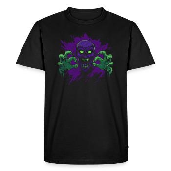 Costume d’Halloween d’horreur - Zombie aux mains vertes - T-shirt Premium bio Homme - noir - Devant - Nico (187cm)