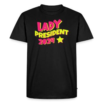 Dame Présidente 2024 : Kamala pour la Présidente 2024 - T-shirt Premium bio Homme - noir - Devant - Nico (187cm)