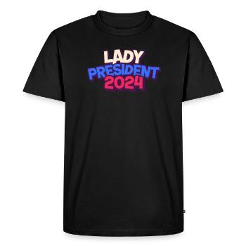 Présidente 2024 : Kamala Harris pour Future - T-shirt Premium bio Homme - noir - Devant - Nico (187cm)