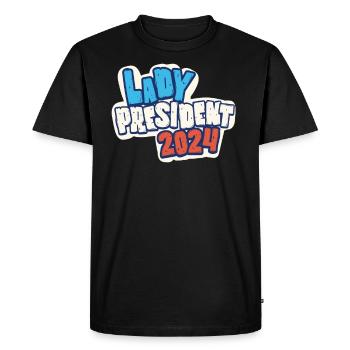 Lady President 2024 : Stand avec Kamala Harris - T-shirt Premium bio Homme - noir - Devant - Nico (187cm)