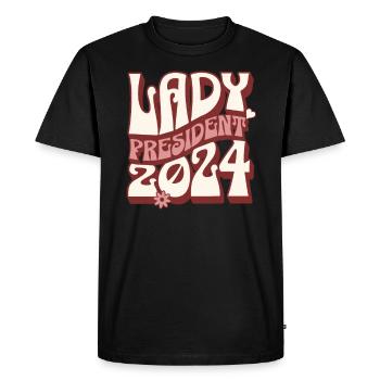 Lady President 2024 : Kamala Harris ouvre la voie - T-shirt Premium bio Homme - noir - Devant - Nico (187cm)