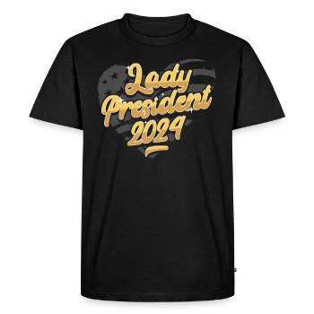 Lady President 2024 : Kamala Harris inspire 2024 - T-shirt Premium bio Homme - noir - Devant - Nico (187cm)