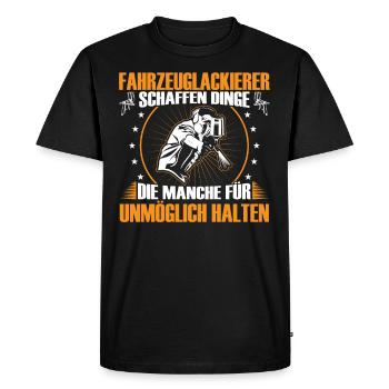 Vehicle painters create things Painters - Men's Premium Organic T-Shirt - black - Front - Nico (187cm)