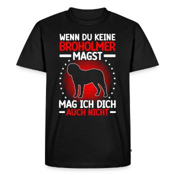 Broholmer ne t’aime pas non plus Broholmer - T-shirt Premium bio Homme - noir - Devant - Nico (187cm)