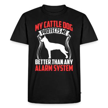Le chien de bouvier australien me protège Chien de bétail - T-shirt Premium bio Homme - noir - Devant - Nico (187cm)