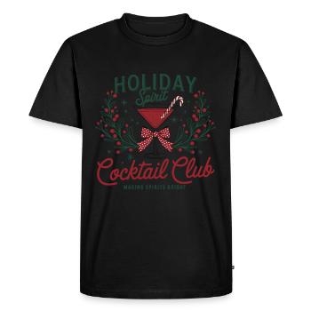 Holiday Spirit Cocktail Club - Holiday Mood - Men's Premium Organic T-Shirt - black - Front - Nico (187cm)