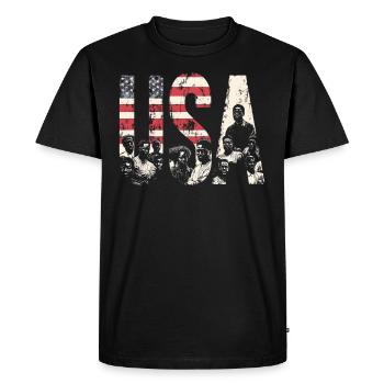 Histoire afro-américaine États-Unis Patrimoine Art - T-shirt Premium bio Homme - noir - Devant - Nico (187cm)