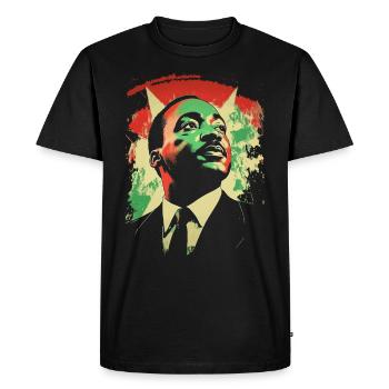 MLK Afro American Heritage Black History Month - Men's Premium Organic T-Shirt - black - Front - Nico (187cm)