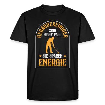 Les nettoyeurs de bâtiments ne sont pas des nettoyeurs de vitres paresseux - T-shirt Premium bio Homme - noir - Devant - Nico (187cm)