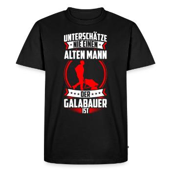 Vieil homme le paysagiste paysagiste est paysagiste - T-shirt Premium bio Homme - noir - Devant - Nico (187cm)