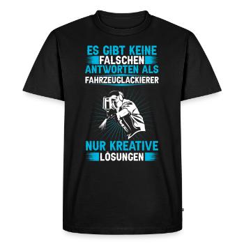 Fahrzeuglackierer keine falsche Antwort Lackierer - Men's Premium Organic T-Shirt - black - Front - Nico (187cm)