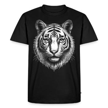 Majestic Tiger: Adventure Shirt - Men's Premium Organic T-Shirt - black - Front - Nico (187cm)