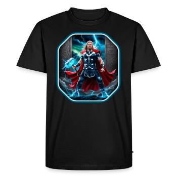 Thor, dieu du tonnerre - T-shirt Premium bio Homme - noir - Devant - Nico (187cm)