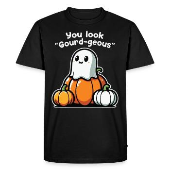 You Look Pumpkin Geous - Halloween Outfit - Men's Premium Organic T-Shirt - black - Front - Nico (187cm)