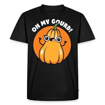 Oh My Pumpkin - Funny Fall Outfit - Men's Premium Organic T-Shirt - black - Front - Nico (187cm)