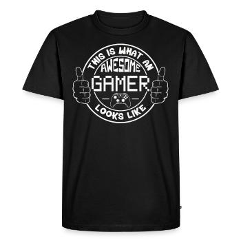 This is what a great gamer looks like – Gaming Pride - Men's Premium Organic T-Shirt - black - Front - Nico (187cm)