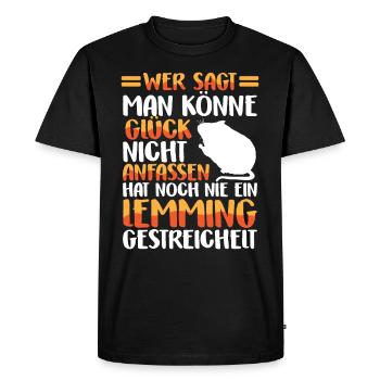 Lemming Petting Vole Lemming - Men's Premium Organic T-Shirt - black - Front - Nico (187cm)