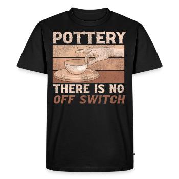 Poterie Céramique Artiste Rétro - T-shirt Premium bio Homme - noir - Devant - Nico (187cm)
