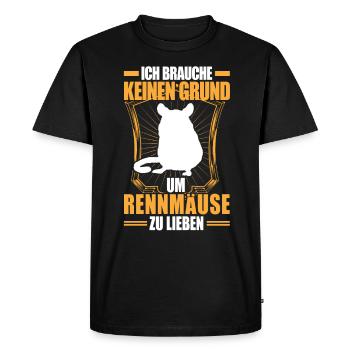 Gerbil No Reason Rodent Gerbil - Men's Premium Organic T-Shirt - black - Front - Nico (187cm)