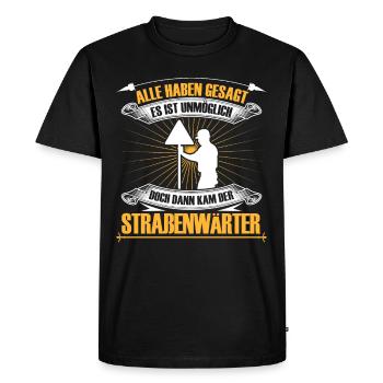 Agent d’entretien des routes est impossible Ouvrier d’entretien des routes - T-shirt Premium bio Homme - noir - Devant - Nico (187cm)