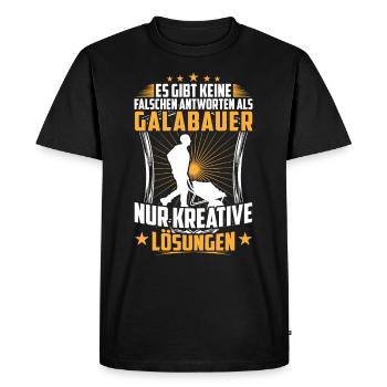 Landscaping Pioneer No Wrong Answer Landscaping Worker - Men's Premium Organic T-Shirt - black - Front - Nico (187cm)