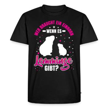 Lemming Who Needs Unicorns Vole Lemming - Men's Premium Organic T-Shirt - black - Front - Nico (187cm)
