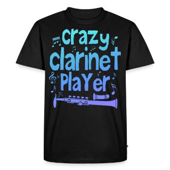 Crazy clarinet player - T-shirt Premium bio Homme - noir - Devant - Nico (187cm)