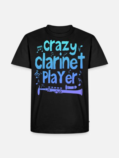 Crazy clarinet player - T-shirt Premium bio Homme - noir