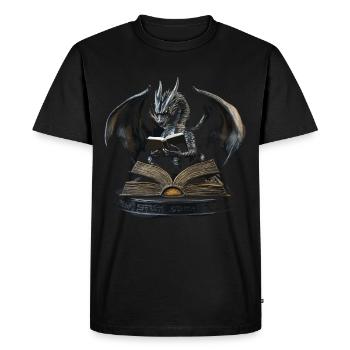 Elegant Black Dragon – Epic Dragon - Men's Premium Organic T-Shirt - black - Front - Nico (187cm)