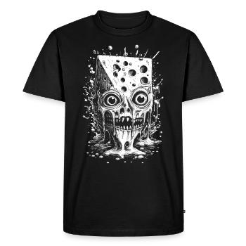 Chemise Swiss Cheese Fright : Raclette Trip - T-shirt Premium bio Homme - noir - Devant - Nico (187cm)