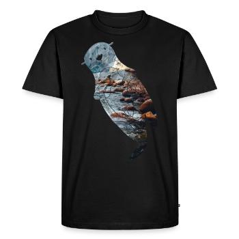 Rivière Otter - T-shirt Premium bio Homme - noir - Devant - Nico (187cm)