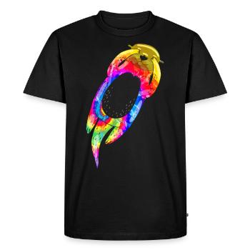 Otter Tie Dye - Men's Premium Organic T-Shirt - black - Front - Nico (187cm)