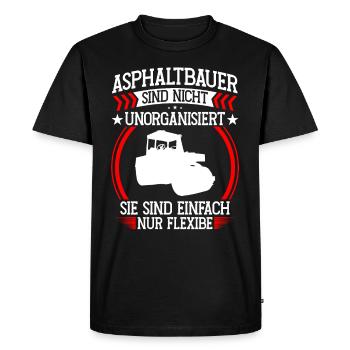 Le constructeur d’asphalte n’est pas désorganisé Construction de routes - T-shirt Premium bio Homme - noir - Devant - Nico (187cm)