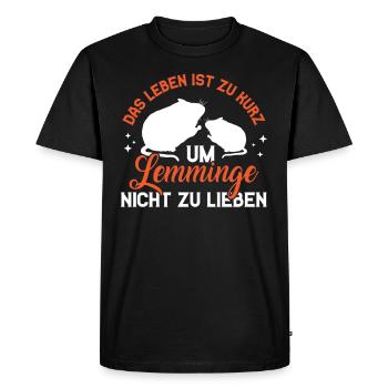 Lemming Don't Love Vole Lemming - Men's Premium Organic T-Shirt - black - Front - Nico (187cm)